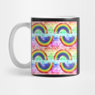 Rainbows With Rivets And Clouds Mug